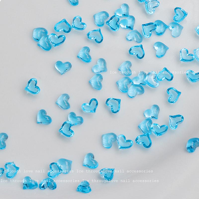 50 Stück Nailart-Dekoration Farbverlauf Liebesherzförmige Nailart-Accessoires