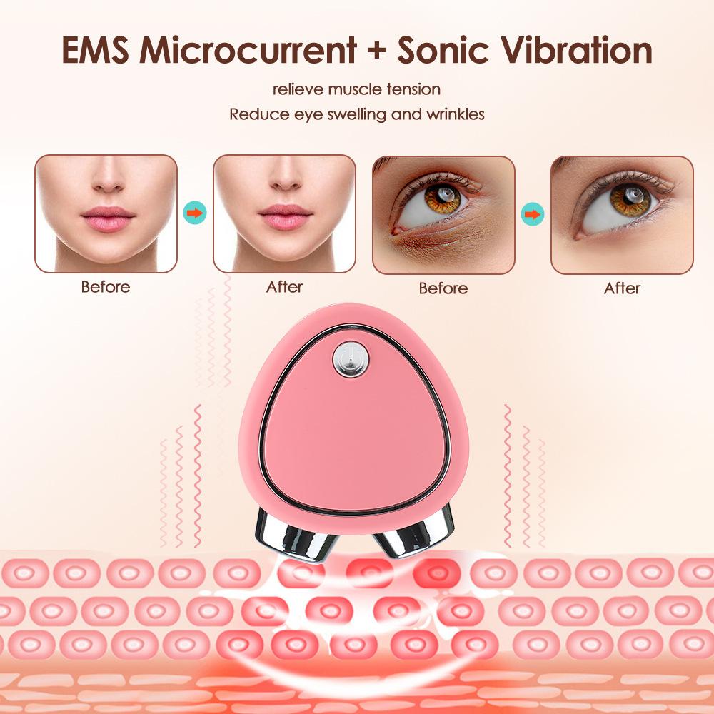 1 Set Microcurrent Facial Massager, Reduce Double Chin Handheld Face Lifting USB Face Sculpting Device, with 3 Massage Modes for Firm, Wrinkle Remover