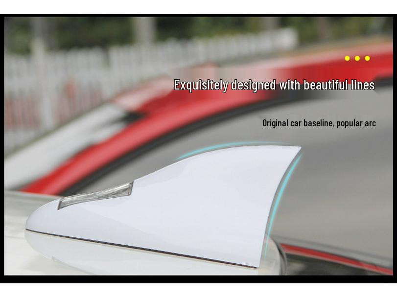 Remote-Control LED Solar Shark Fin Antenna for Car Decoration
