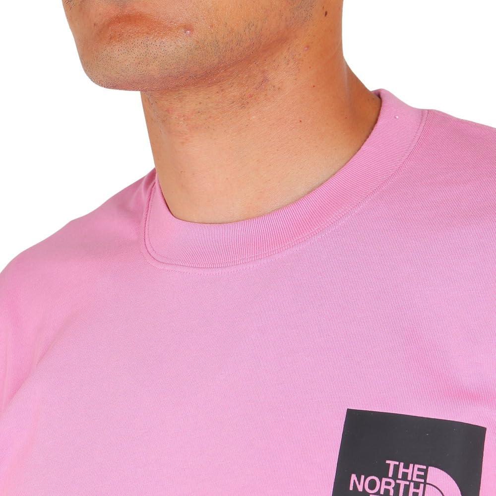 The North Face Футболка с длинным рукавом и квадратным логотипом Organic Medium UV Orchid размера XS, унисекс, хлопок, вес, защита, розовая,
