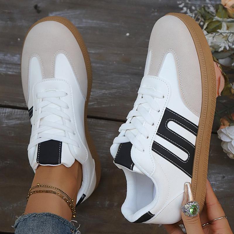 Classic Patchwork Sports Shoes Women Lace Up Low Top Sneakers Woman Spring Autumn Concise Non Slip Wear Resistant Shoes Ladies