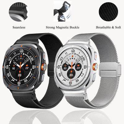 Bezszwowy pasek do Samsung Galaxy Watch Ultra Pasek Regulowana klamra magnetyczna ze stali nierdzewnej do paska Galaxy Watch Ultra
