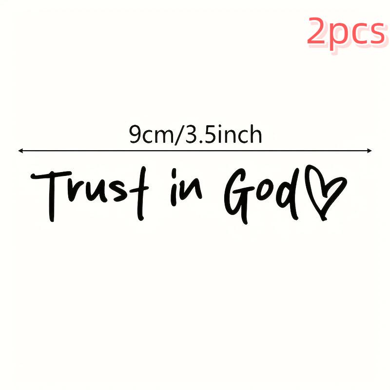 1/2Pcs God Letter Decals Trust In God Believe In God Rearview Mirror Stickers Decoration For Cars And Motorcycles Accessories
