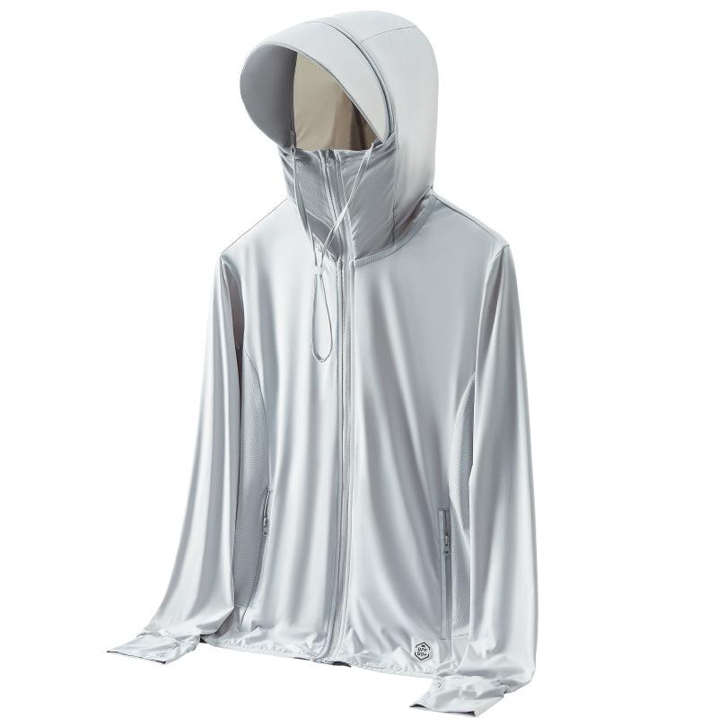 Damska kurtka przeciwsłoneczna UPF50+ z odpinanym kapturem z daszkiem, wykonana z lodowego jedwabiu, lekka, oddychająca, z ochroną UV, letnia bluza z kapturem chroniąca przed słońcem