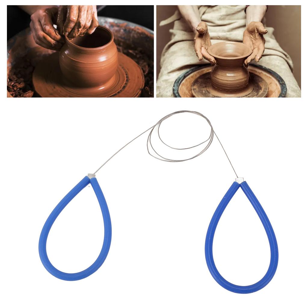 Clay Cutting Wire Silicone Handle Stainless Steel Wire Clay Cutter for Pottery Making
