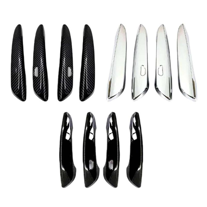 Car Decoration Door Handle Cover For Mazda CX80 CX-80 2024 Glossy Black Chrome Silver Carbon Fiber Cars Accessories Styling