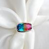 Horizontal Watermelon Tourmaline Quartz 925 Sterling Silver Ring Jewelry, Unique Handmade Ring