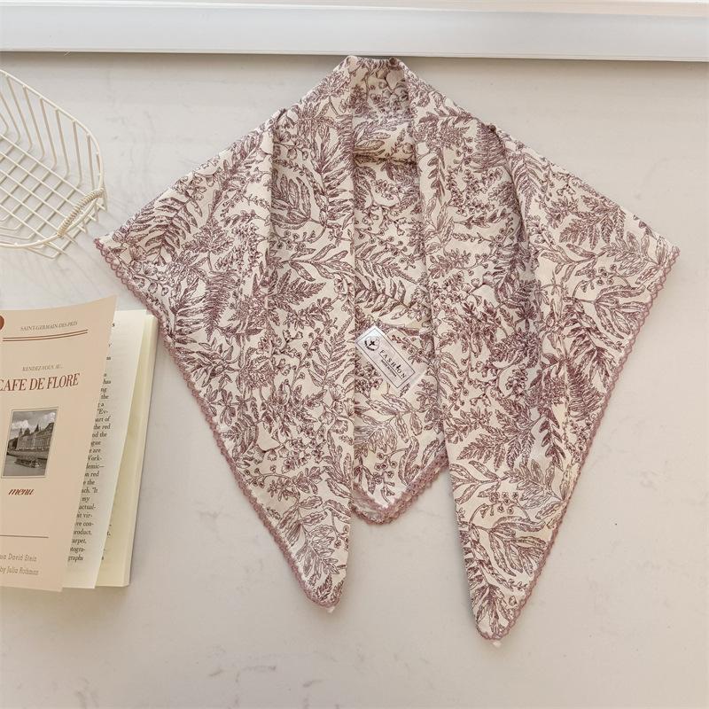 Square Scarf Women High Quality Bandana Female Headkerchief cotton linen Feeling Neckerchief Hijab Shawl Warps Summer Scarves