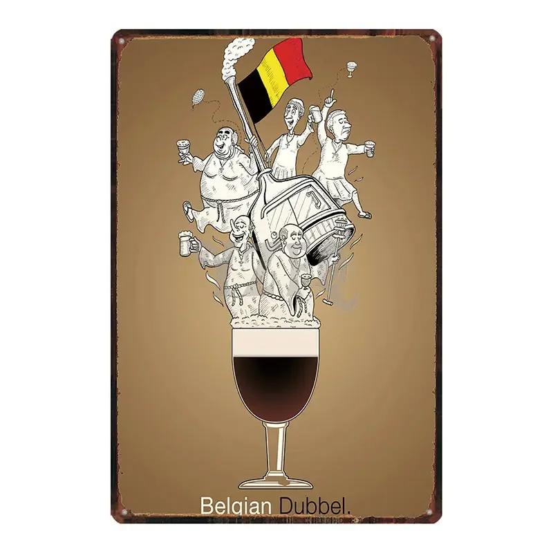 Orval Chimay Westmalle Chouffe Targa in Metallo Vintage per Bar Club Muro Pub Ristorante Decorazione Casa Poster in Ferro DU-3599A
