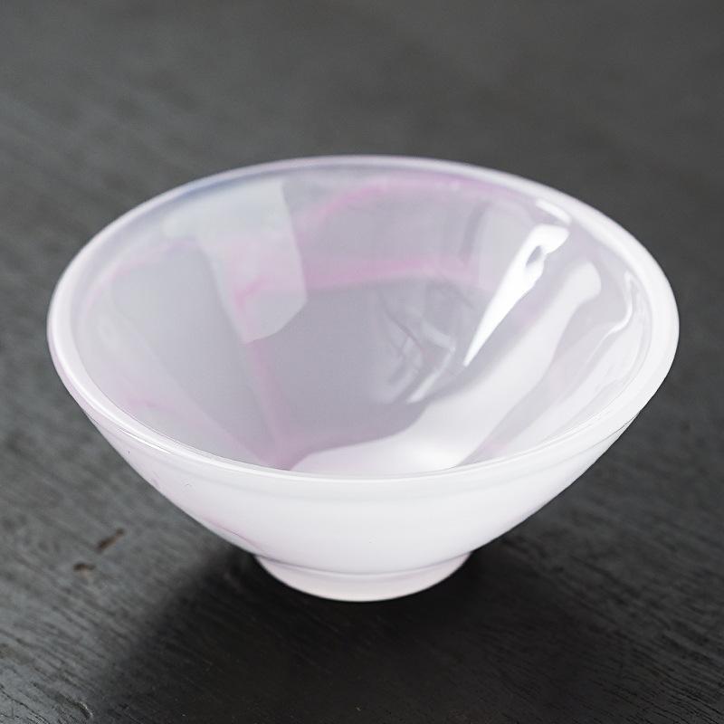 Chinese Glazed Hat Teacup Master Cup Home Office White Jade Tea Cup Jade Porcelain Kung Fu Tea Set