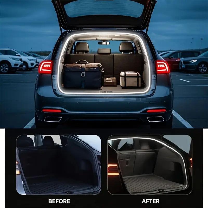 LED Trunk Lighting Lights Dynamic Flowing Flexible Light Strip On/Off Scanning Atmosphere Lamp Waterproof for Car Accessories