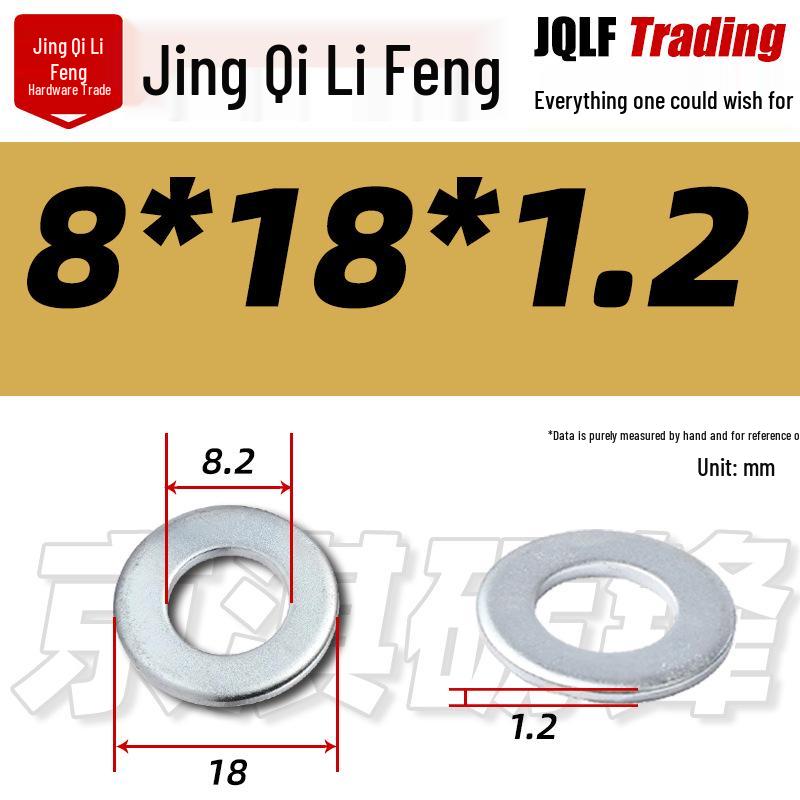 4.8 Grade Galvanized Flat Washer, M3-M14, Thickened Iron Gasket