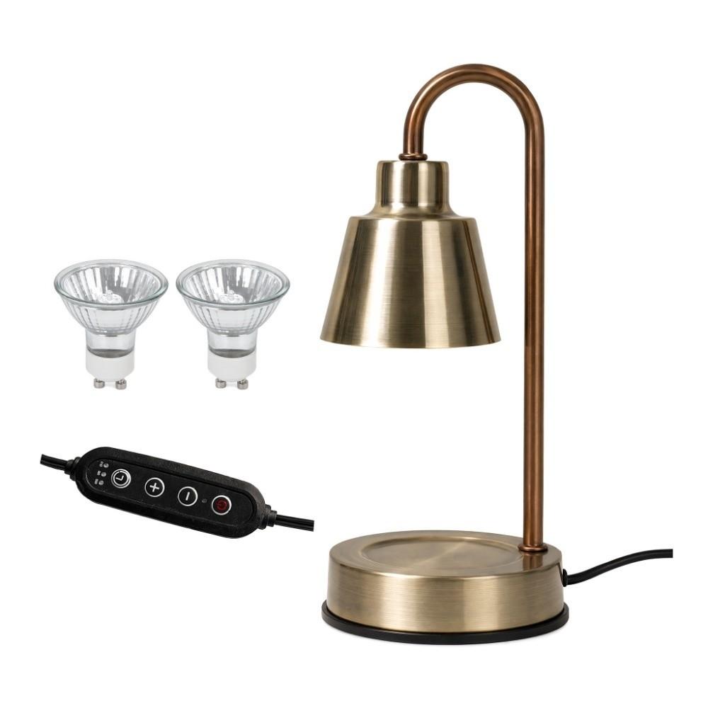 Metal Base Candle Lamp US Plug Desk Lamp Fashionable Candle Warmer Lantern  Bedroom