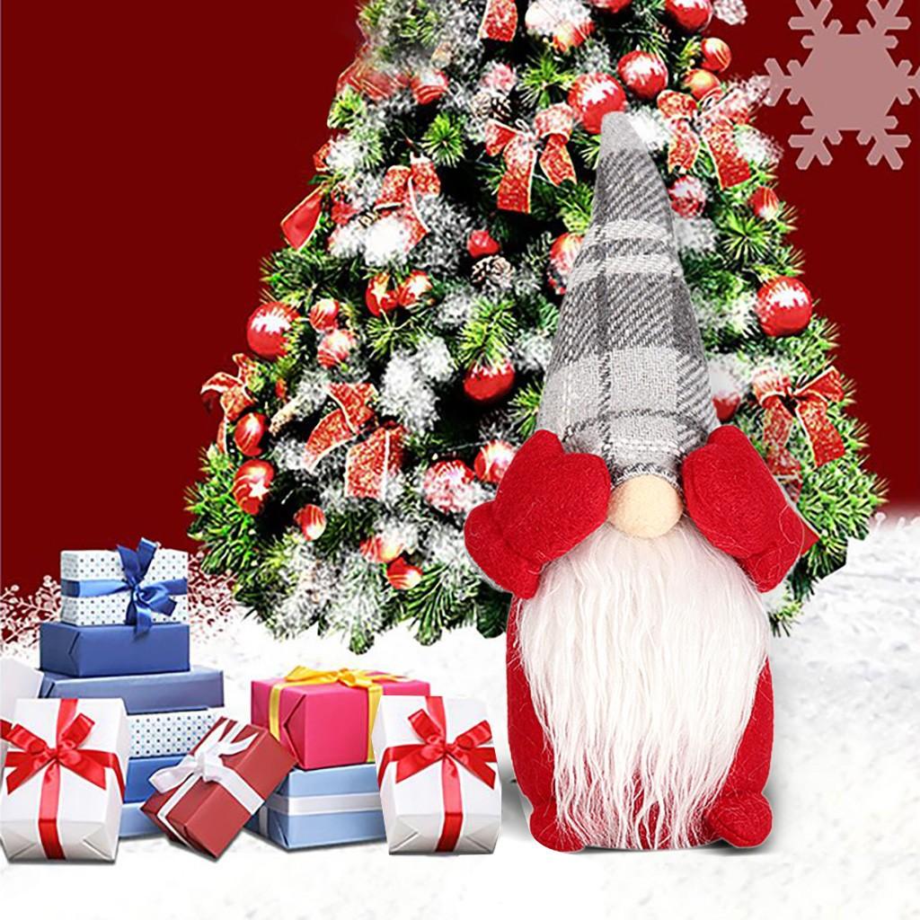 

2020 Christmas Faceless Gnome Santa Xmas Tree Hanging Ornament Doll Decoration 9x5.5x21cm червоний