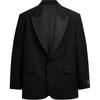 FW24 Solid Color Single-Breasted Tailcoat Long Sleeve Suit Jacket Men Suit Jackets Black CV994-BLK