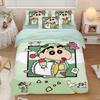 Cute Crayon Shin chan ,Microfibre Bedding Sets, Children's Bed Linen with Zip Room Decor Duvet Cover for Teenagers adult