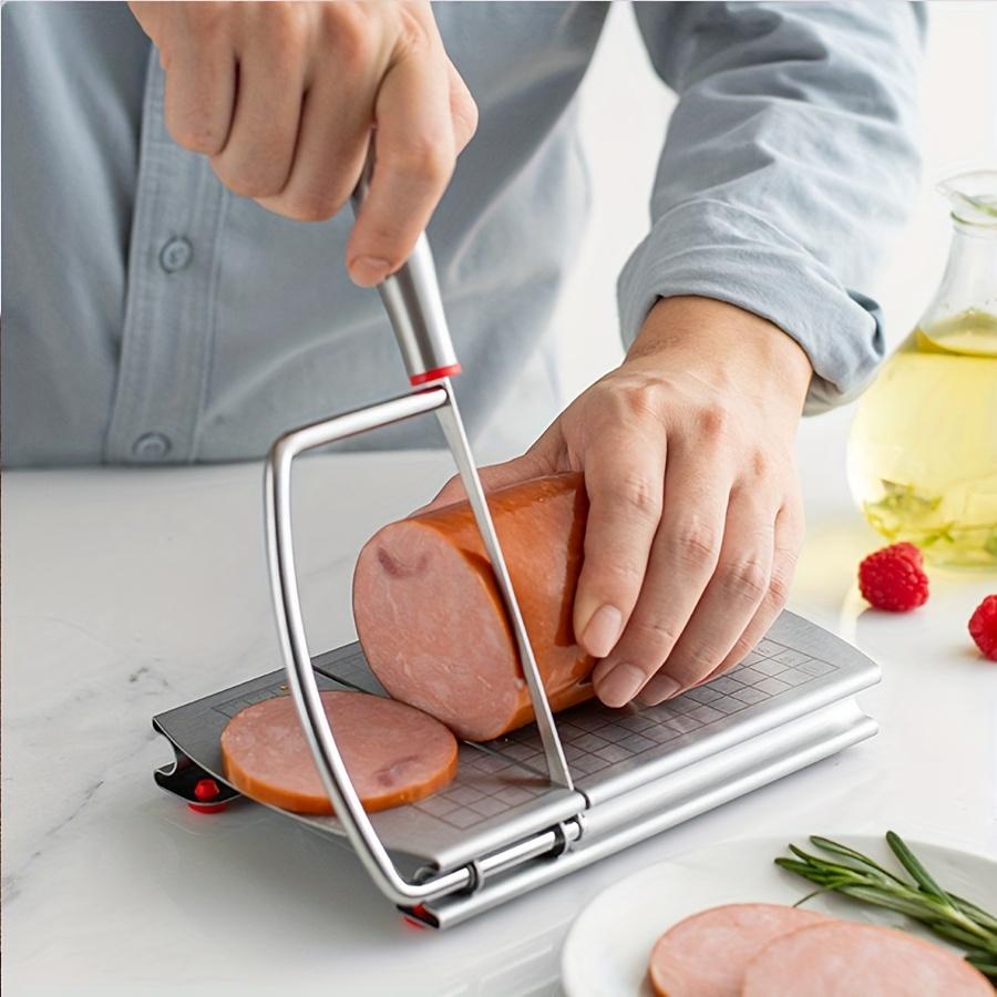 Stainless Steel Cheese Slicer with Scale Butter Cutter Knife Cheese Cutting Board Ham Sausage Slicer Tools Kitchen Gadgets