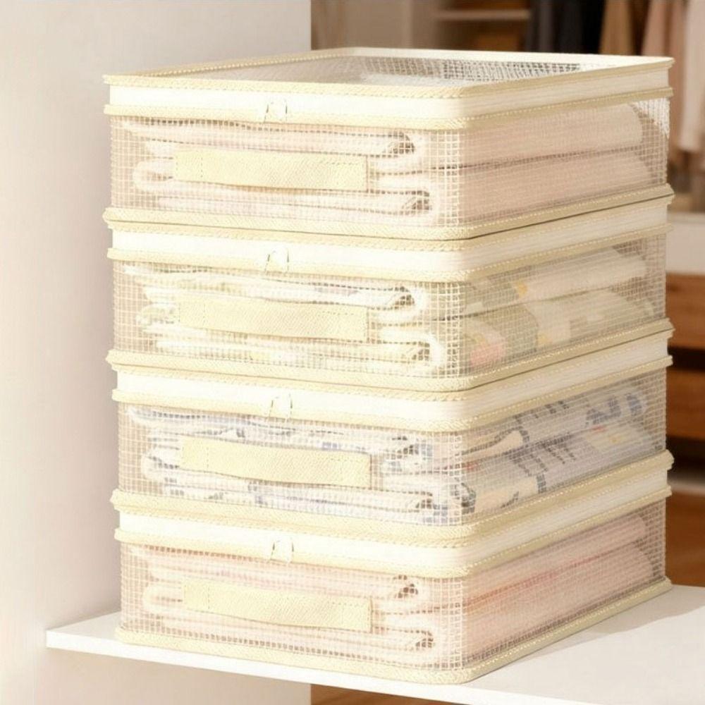 2Pcs Transparent Blanket Pillow Storage Container Large Capacity Blanket Sorting Bags  Closet