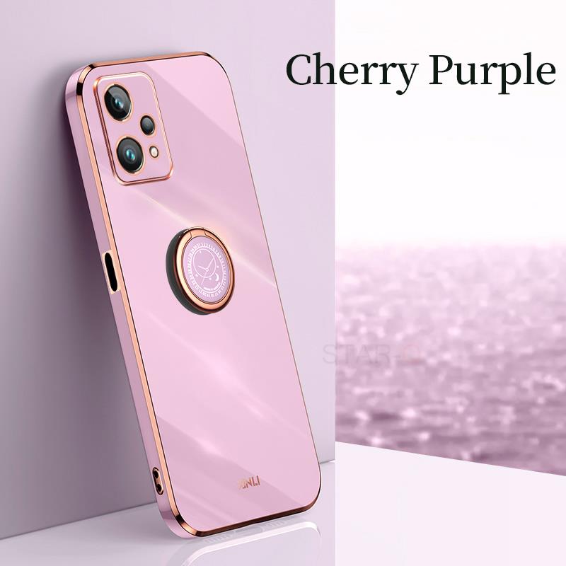 

Realme9 Realme8 I чехол-держатель с квадратным кольцом для Oppo Realme 9 Pro 9i 8i 9pro 8pro 4G 5G C21y, роскошный силиконовый чехол-подставка Realme 9i