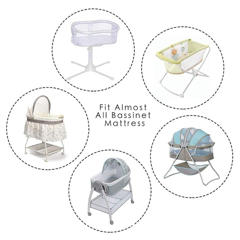 Set mit 2 Stück Baby-Spannbettlaken Kinderbettbezug Einfarbig/Cartoon-Druck Stubenwagen-Laken Matratzenbezug Elastisch Abnehmbarer Bezug