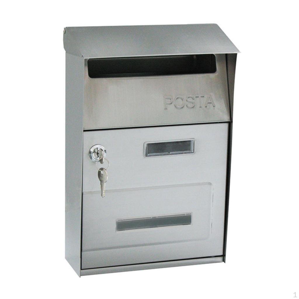 Wandbriefkasten mit Schloss Edelstahl abschließbar