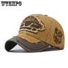 Men's Vintage Washed Baseball Cap Duck Tongue Hat Distressed Embroidered Dad Hat Adjustable Casual Hat