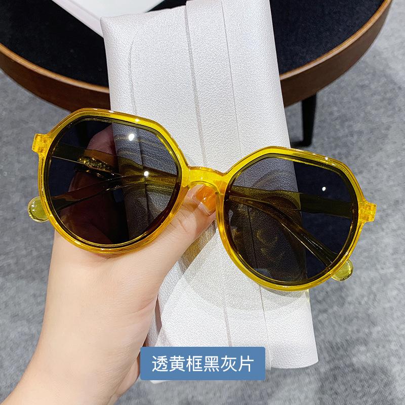 New Fashion Style All-match Trend Sunglasses Personalized Round Frame Sunglasses Trend Candy Color Big Frame Sunglasses