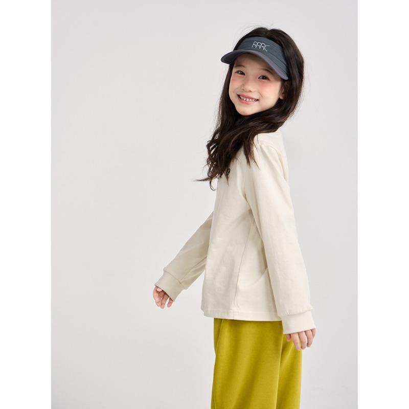 T-shirt Manches Longues Enfant Logo Basique Unisexe Garçons Filles Séchage Rapide Top de Sport