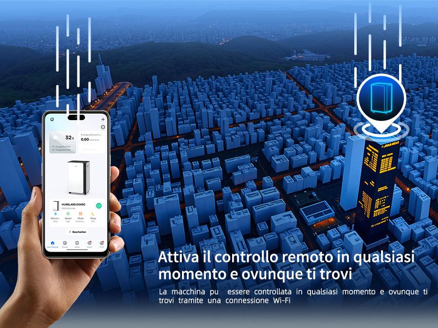 HUMILABS OL20-BD068CF 20L Dehumidifier, Wi-Fi & App Control, 4.5L Water Tank, 3 Operating Modes, 24 Hour Timer, Coverage Area 60m²