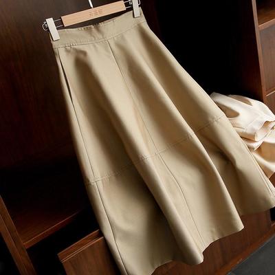 In-Stock Elegant Hepburn Style High-Waisted A-Line Umbrella Skirt for Women - Summer Collection