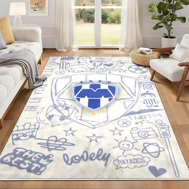 Club de Futboll Monterrey ICON Carpet Door Mat for Living Room or Bedroom Protective Mat Under Chair Office Decoration Christmas Gift Birthday Present