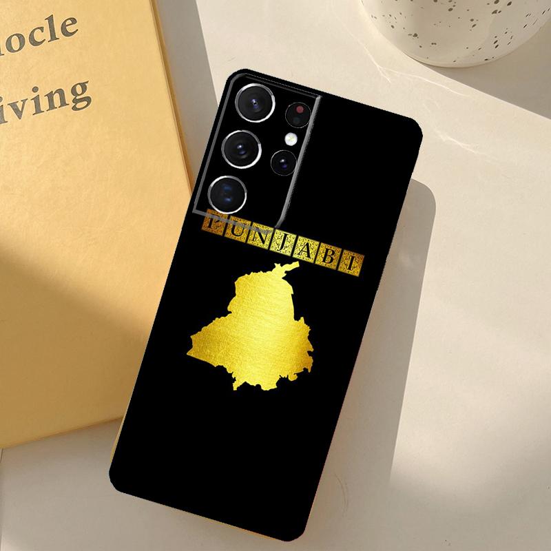 Punjab Map Phone Case For Samsung Galaxy S24 Ultra S20 S21 S22 S23 S25 S9 S10 Plus S25 FE Cover Shell