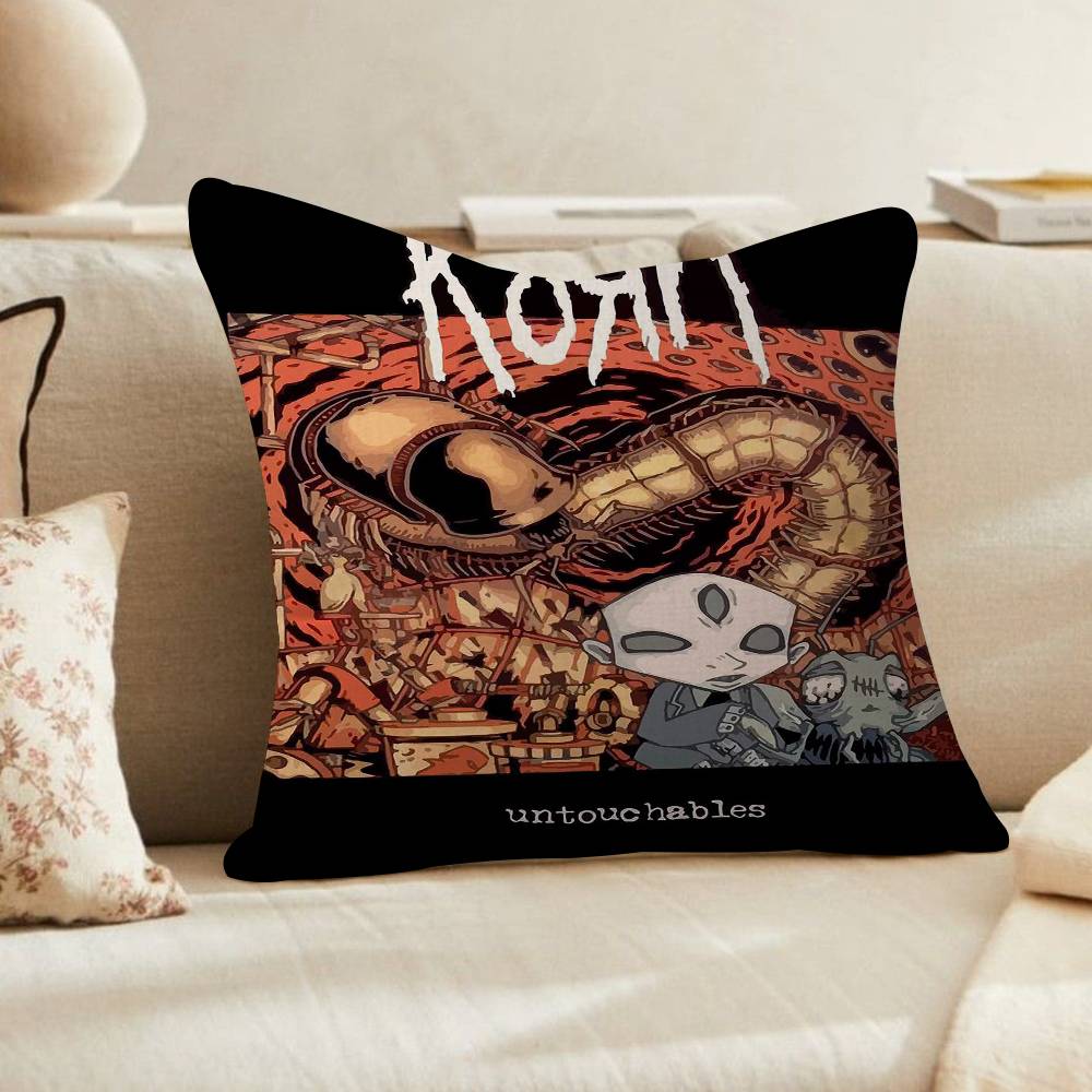 Korn Rock Band Music Album Maple Design Cushion Cover Happy Autumn Harvest decor Holiday Decorati Pillow Cover