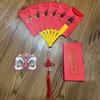 6/10 Slots Fan Shape Red Envelope Tassel Good Luck New Year Money Pocket Best Wishes Chinese Style Blessing Pockets