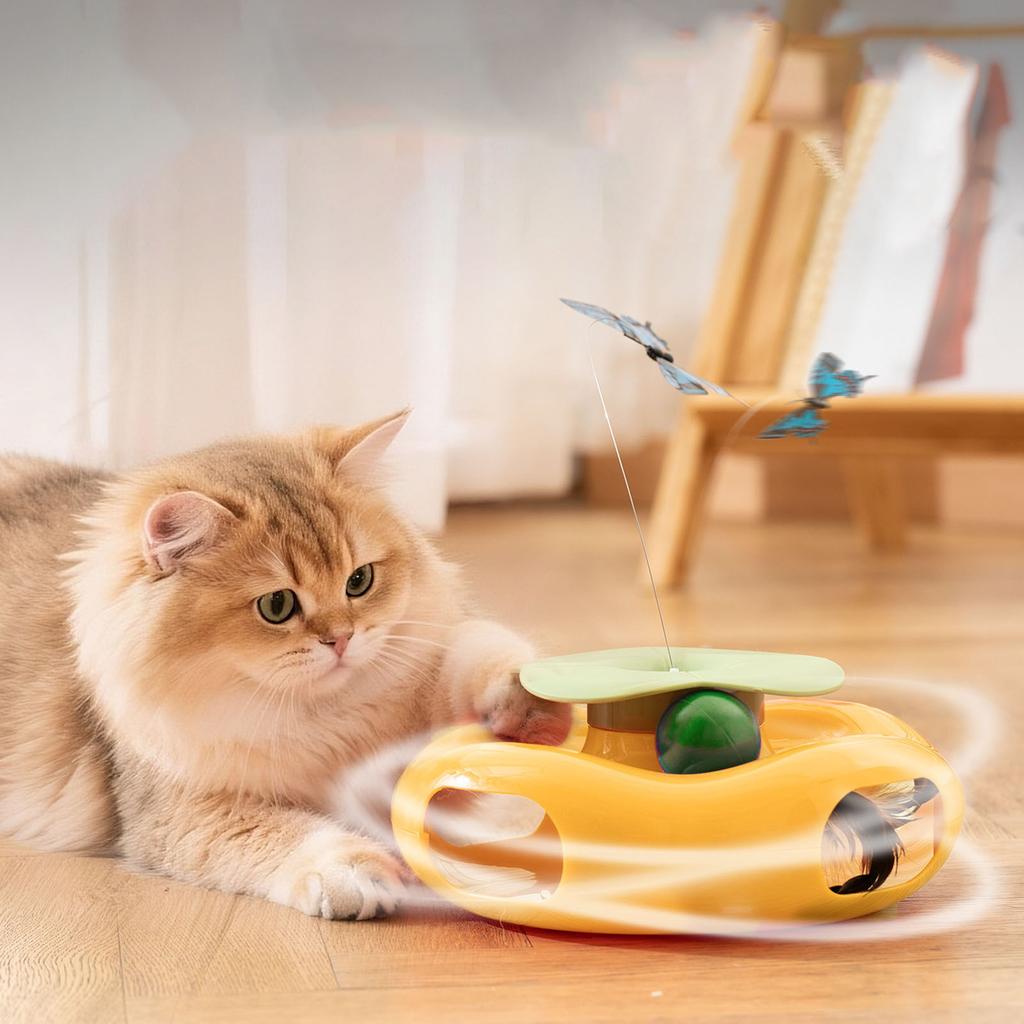 Electric Rotating   Cat Toy Funny Self Play Automatic Interactive Cat Teaser Toy for Indoor Cats Kittens
