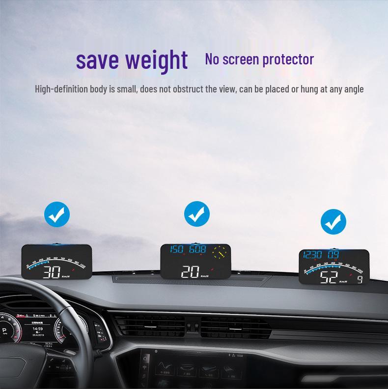 Universal Car HUD with Beidou GPS, Speed Alarm & Mileage Display