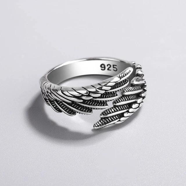 925 Sterling Rings for Women Fashion Geometric Handmade Irregular Strip Ring Party Christmas Gift