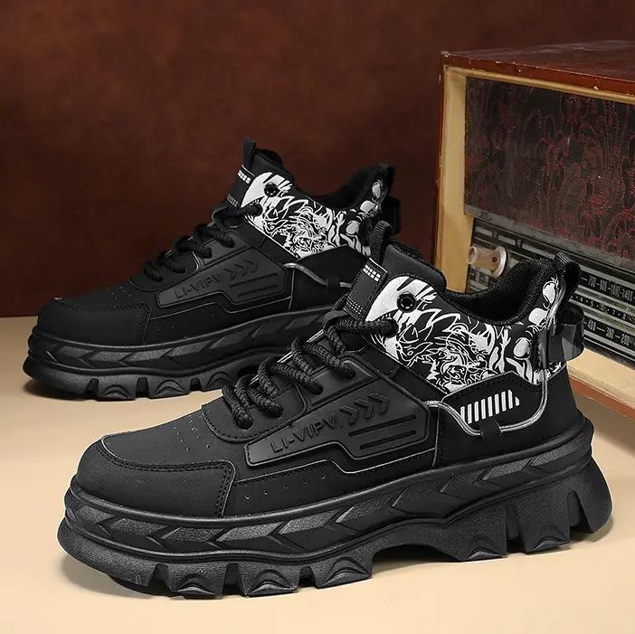 

Ботинки Martin осень-зима 2024 новые мужские высокие ботинки в британском стиле для спорта и отдыха на толстой подошве с нескользящей подошвой 44