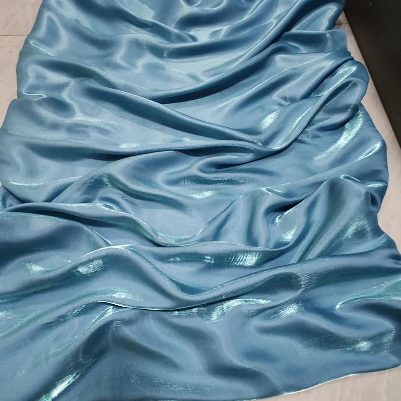 Wide 150cm 1Yard Mermaid Girl Gradient Color Fantasy Satin Fabric for Wedding Dress Hanfu Fashion Clothing Diy Sewing Cloth