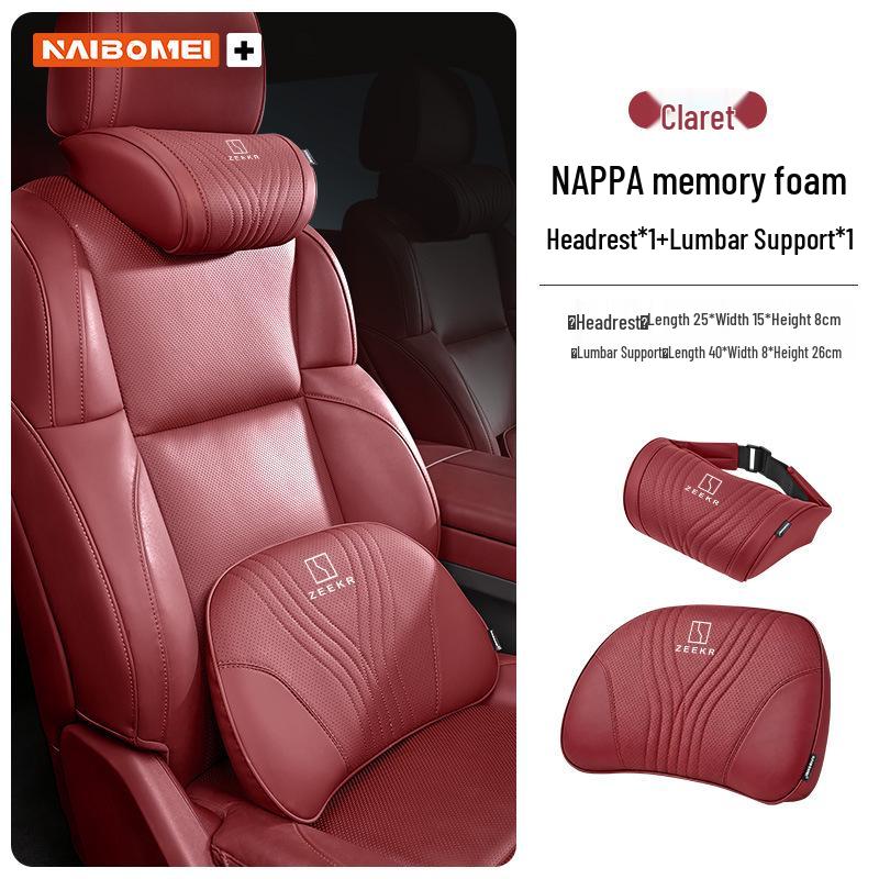 Zeekr 001/X/009 Car Headrest & Neck Pillow with Lumbar Support for Front and Rear Seats