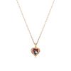 Korean Heart of the Ocean Necklace: Colorful Crystal Pendant, 18K Gold-Plated Titanium Steel, Light Luxury Clavicle Chain