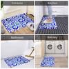 Turkish Amulet Mediterranean Evil Eye Doormat Non-Slip Bathroom Kitchen Mat Toilet Door Floor Entrance Carpet Rug