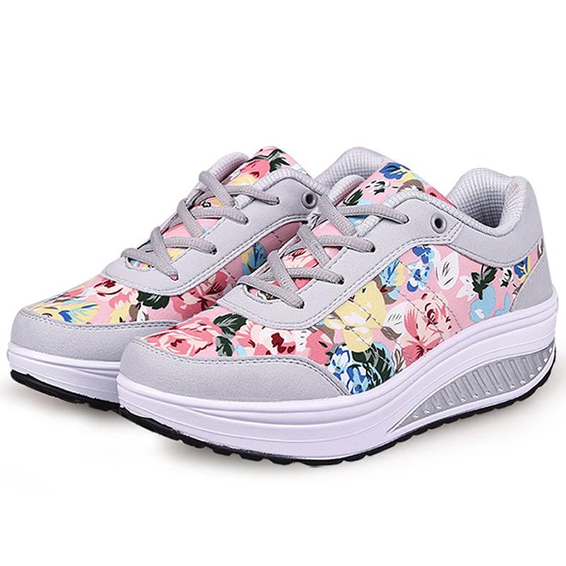 Women Casual Shoes Printed Women Canvas Shoes Tenis Feminino 2025 New Arrival Fashion Lace-up Platform Women Sneakers WSH3302