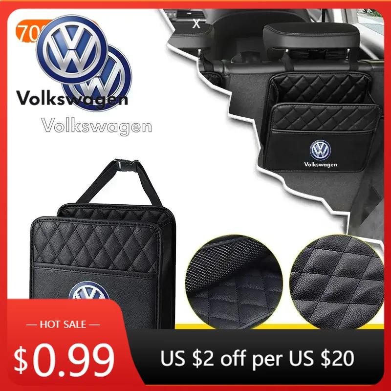 For VOLKSWAGEN VW GTI B5 2025 Hot For Volkswagen Seat Storage Bag PU Leather Box Storage Bag Phone Tissue Drink Purse For VolkswSZ10