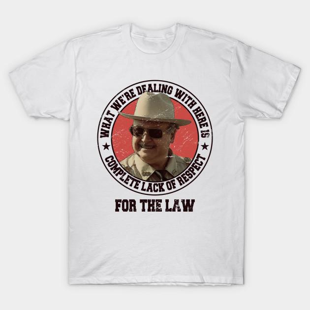 Men Black Print T-shirt Buford T Justice No-Cut Transfer Paper Print Cotton Tshirt XL белый