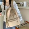 Korean Version Schoolbag Female College Student Fashion Simple Solid Color Computer Backpack Large Capacity Junior High School Student Travel Backpack
