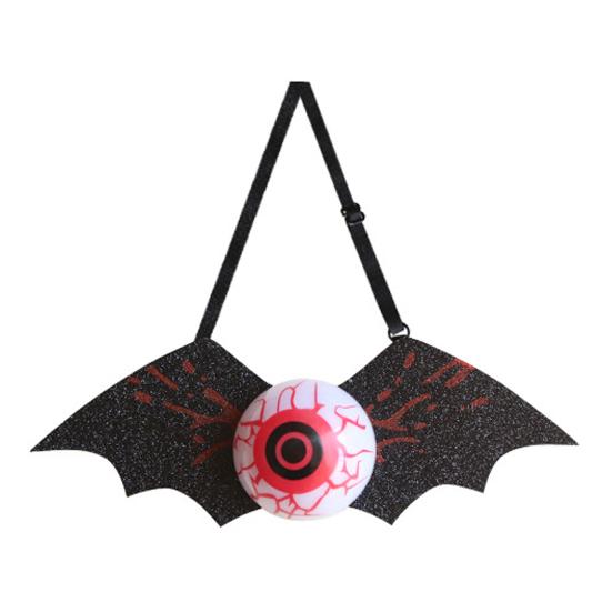 Halloweenská kravata pro děti chlapce Strašidelná oční bulva/Netopýr Kravata se svítícími očními bulvami pro Cosplay kostým Halloweenský párty doplněk