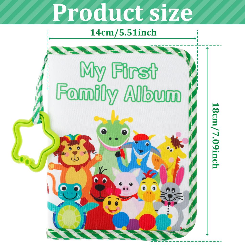 Mjukt Tyg Album Baby Tillväxt Minnesfotoalbum Baby Spjälsäng Tyg Bok Leksak Montessori Tidig Utbildning Album Bok Födelsedagspresent