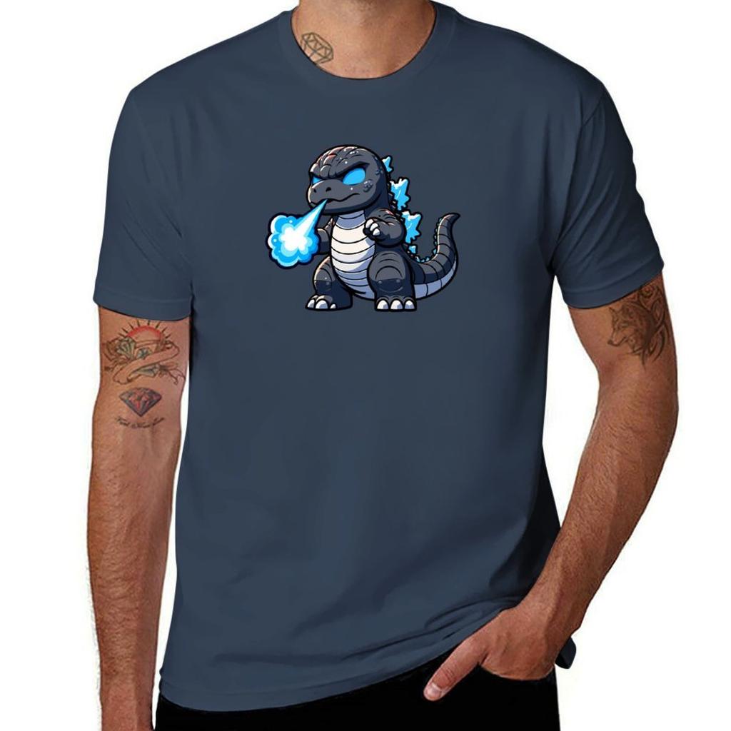 Blue Glow Cutezilla Tshirt Summer Holiday Casual Tee