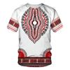 Sommer Afrikanische Dashiki T-Shirts Vintage 3D Druck Damen Herren Rundhals Kurzarm T-Shirt Tees Harajuku Y2K Top Unisex Kleidung